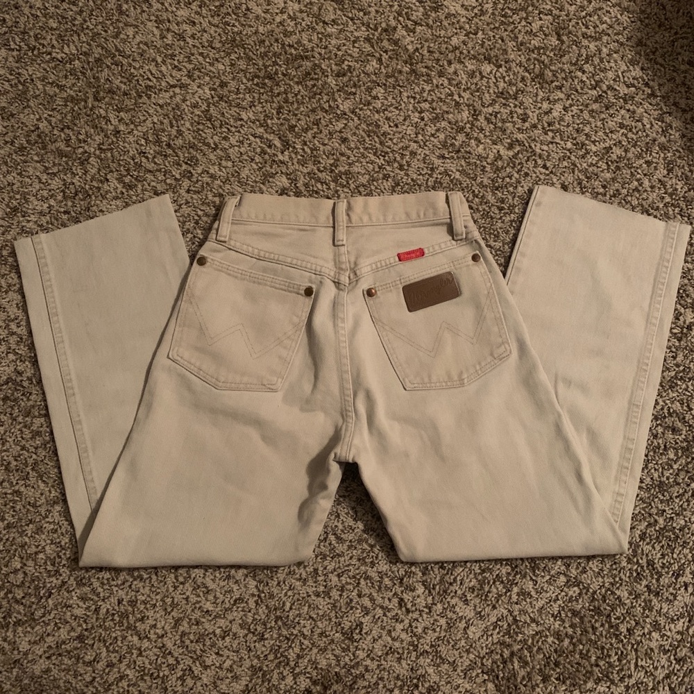 Classic Tan Vintage High Rise Wranglers - Cropped